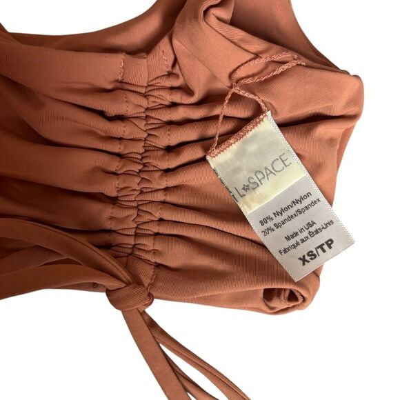 L*Space Neutral Brown 2 Piece Bikini Swimsuit Wilder Top & High Waist Bottom XS - Picture 10 of 13